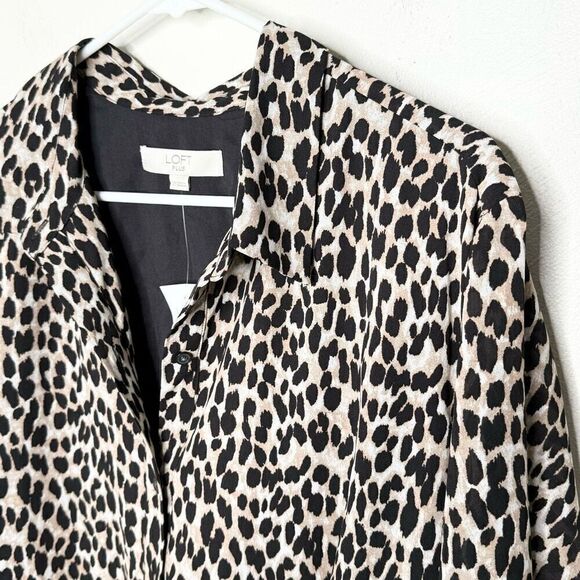 The Loft Animal Print Button Down Dress NWT - Women’s US 20 Plus - Picture 3 of 7